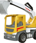 Easy Starter Trucks Kit For Kids 3 Plus Multicolor 30-Piece Building Set excavator truck with yellow cab and gray arm