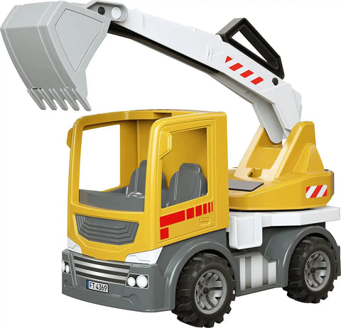 Easy Starter Trucks Kit For Kids 3 Plus Multicolor 30-Piece Building Set excavator truck with yellow cab and gray arm
