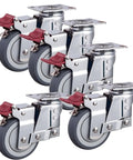 Heavy Duty Bulletproof Polyurethane Office Chair Wheels For Carpet Replacement Casters in a pack of 5 with a swivel design.