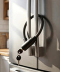 Two Piece Childproof Cable Lock For French Door Fridge And Kitchen Cabinets Quick Install Easy To Use Kid Safe Security Lock Keeps Curious Hands