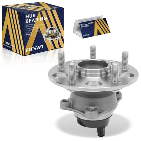 Premium Rear Wheel Bearing Hub Assembly Straight Up Built Tough For Toyotas showing the assembly with sealed bearing and installation manual.