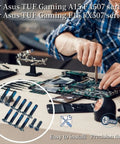 Professional Grade Black Bottom Case Screws For Asus Tuf Gaming A15 F15 Fa507 Fx507 Notebook Assembly Kit on workbench
