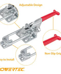 Toggle Clamp With Adjustable U Bolt 700 Lb Holding Capacity Antislip Hand Grip Workhorse Latch For Woodworking Jigs And Fixtures