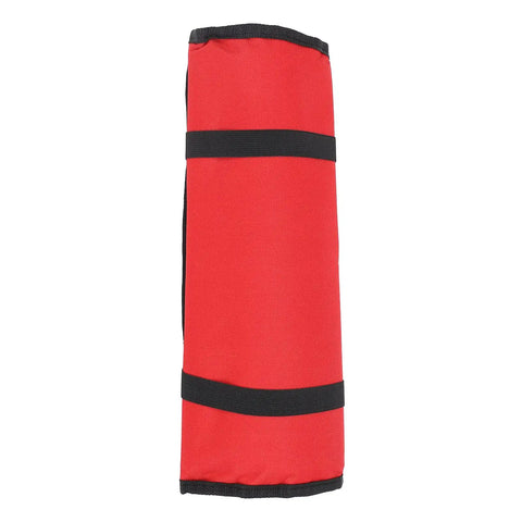 Compact Multifunctional Chef Knife Roll Bag With 20 Slots For Home Kitchen Travel And Camping, Portable Cutlery Organizer In Canvas Red