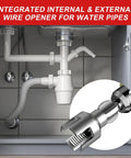 Dual Function Pipe Threader Kit With 1 Inch Dies For Internal And External Threads installed under sink