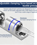 Solid Brass Adjustable Tension Double Roller Cabinet Catch 60mm with screwdriver adjustment mechanism and silver finish