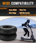 200x50 8x2 Dirt Scooter Knobby Tire And Inner Tube Set For Off Road Electric Go Karts And Mountain Scooters 2 Pack shown