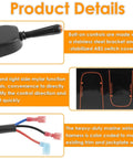 Details of Bezel Control Switch For Seastar Hydraulic, Cable And Tilt Steering, Blinker Trim System, with wiring and decals shown.
