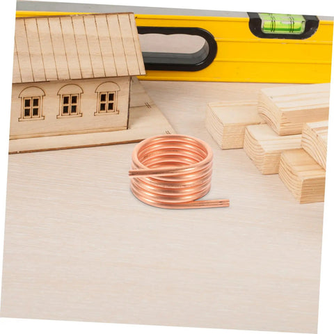 Copper tube for 550 540 Brushed RC Boat Water Cooling Ring Kit with wooden models and level on table