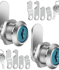 Tough 16 Mm Mailbox Lock With Four Swap Plates And Keyed Alike Build Forged From Solid Zinc Alloy, shown with keys and swap plates.