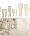 Feggizuli 540pcs spade connectors kit with 2.8/4.8/6.3mm male/female crimp terminals and insulating sleeves in case
