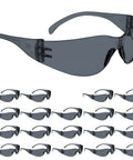 Lightweight Unisex Safety Glasses With Wraparound Coverage ANSI Z87 High Impact Gray Hard Coat Lens In Gray Frame displayed