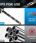 Heavy Duty HSS Drill Bit Set 1/16 To 1/2 Inch With Black And Gold Oxide Finish M2 Jobber Length Twist Bits 29-Piece Tips
