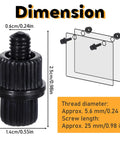 16 Piece Nylon License Plate Hardware Kit Black Screws Bolts Nuts And Frame Fasteners For Motorcycles Cars Trucks And Bikes With Durable Plastic Plating Finish, dimension illustration showing thread diameter and screw length.