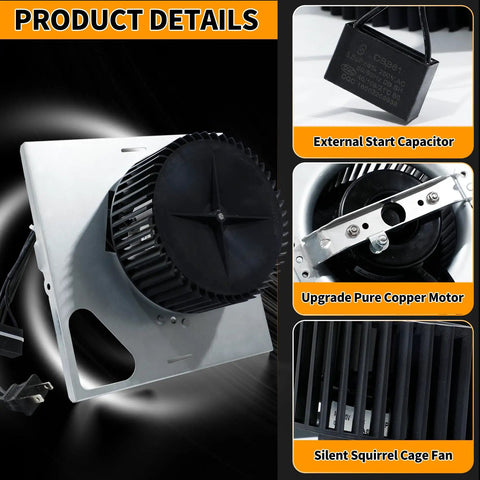 Upgraded Replacement Motor Assembly For Bathroom Exhaust Fans Compatible With Broan NuTone 676 684-D showing product details