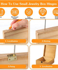 Step-by-step guide using Complete Mini Brass Folding Hinge Set With Screwdriver And 240 Screws 120 Gold And 120 Silver.