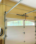 Beefed Up Heavy Duty 12 Inch Radius Horizontal Garage Door Tracks Pair For 7 Foot High Doors, 2 Inch Roller System, Installed