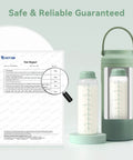 Solid Backup 11 Oz Breastmilk Storage Bottles Compatible With Momcozy Coolers And Narrow Neck Baby Bottle For Pumping Bpa Free No Drama Stash Mom Vetted Nursing Essentials Two Pack with test report.