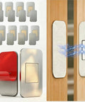 Eight Pack Ultra Thin Magnetic Cabinet Door Catches With Adhesive Mount No Drill Stainless Steel Drawer Latch demonstration
