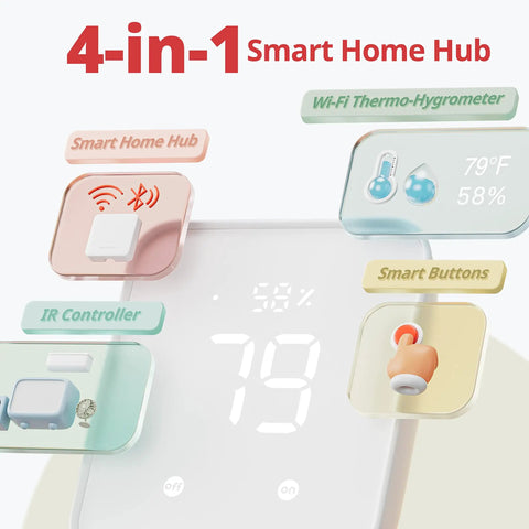 Hub 2 2nd Gen Smart Home Hub With Thermometer Hygrometer IR Remote Light Sensor Wi Fi 2.4GHz Bridge overview image
