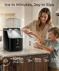 Chewable Cafe Style Nugget Ice Maker For Home And Office And RV 33 Lb Per Day Countertop Machine showcased in kitchen setting