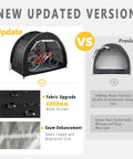 Comparison of new 6.6Ft Waterproof Bike Storage Shed Tent For 2 Bikes with enhanced 210D Oxford fabric and window