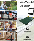 Tough As Nails Foldable Push Cart Dolly Handles 880 Pounds Without A Sweat with smooth swivel wheels for ease in moving tasks.