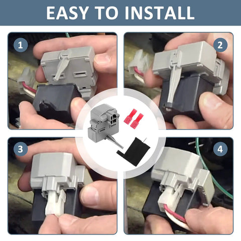 Installation steps of Two Piece Fridge Start Kit With PTC Relay And 12uF 250V Run Capacitor for Kenmore and Maytag fridges
