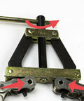All In One Roller Chain Tools Kit For 60 80 100 Chains With Chain Holder And Puller Plus Breaker And Cutter Pro Grade Heavy Duty