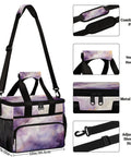 Insulated Picnic Backpack Cooler For All Day Grab N Go Adventures, gradient color, showing strap and zipper details