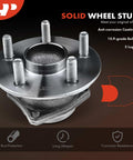 Rear Wheel Bearing And Hub Assembly Beefed-Up 5 Lug Compatible With Toyota Corolla 2003-2008 Matrix 2003-2008 Celica 2000-2005 And Pontiac Vibe 2003-2008 Non-ABS FWD Vehicle Fitment with solid wheel studs visible