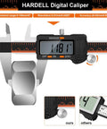 6 Inch Digital Caliper With Large LCD Screen Stainless Steel Measuring Tool Inch And Millimeter Conversion Electronic Micrometer Caliper Auto Off Waterproof And Shock Resistant Ruler And 2 Batteries Built Tough For Real World Use displaying 11.81 mm measurement in use.