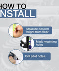 How to install Four Level Wakeboard Wall Mount Rack For Garage And Boat House instructions with measurement, marking, and drilling steps
