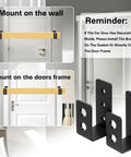 Heavy Duty 2x4 Door Barricade Brackets Kit With Screws And Anchors For Home Shed Barn Garage Doors Open Bar U Bracket Fits 2x4 Lumber Secure Your Entry No Fuss Install No Drill Required on wall and door frame