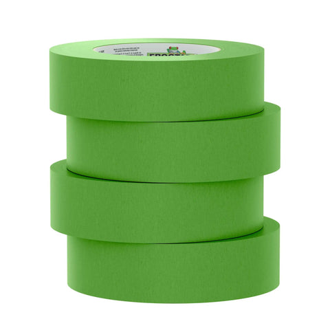 DIY Friendly Pro Grade Multi Surface Painter Tape With PaintBlock Technology For Sharp Lines 1.5 Inch Wide Medium Adhesion Green 4 Rolls
