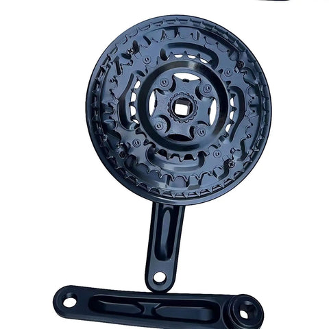 152mm Mountain Bike Crankset Triple Square Taper For 18 21 24 Speed Drivetrains Beefy Alloy 6061 Chainring Bash Guard