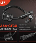 Plug And Play Set Of Four Abs Wheel Speed Sensors Built Different For Chevy Equinox And Gmc Terrain 2010 To 2017, showing durable plastic connectors.