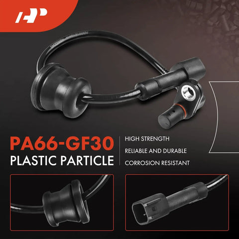 Plug And Play Set Of Four Abs Wheel Speed Sensors Built Different For Chevy Equinox And Gmc Terrain 2010 To 2017, showing durable plastic connectors.