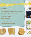 Fun DIY Birdhouse Kit With Paint Set For Kids And Adults, A Real Hands On Wood Craft Project To Build A Bird Home, tools shown