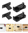 12 Pack Adjustable Cabinet Fasteners With Push In ABS Base And Panel Clips for easy installation on wooden surfaces.