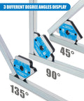 110 Lbs Magnetic Welding Clamps with 45°, 90°, 135° angles for precise welding.
