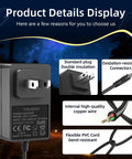 Universal 2 Amp AC Adapter For Computerized Telescopes Replacement Power Supply With 10ft Cable Black with product details