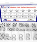 600 Piece Aluminum Crush Washer Set For Auto Oil Pan And Drain Plug Seals, 18 Metric Sizes M6 To M24