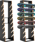 Wooden Skateboard Rack Floor Stand 8 Layer Display Organizer for Storage of Decks Longboards Standard and Mini Cruiser Boards