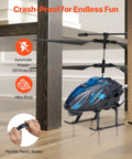 Beginner Friendly RC Helicopter With One Key Takeoff And Landing, alloy body, flexible blades, Kid Safe Toy For Ages 8 And Up