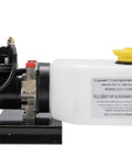 All In One Hydraulic Power Unit Replacement Kit With 2 Quart Pump Reservoir And Trombetta Solenoid For Trailer Lifts, Includes Battery Cable And Hardware, White Or Black Cap May Vary, Ready To Install
