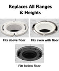 No Wax No Mess Toilet Seal With Hardware Universal Fit For All Flanges And Floor Heights Easy Install Leak Proof Repositionable