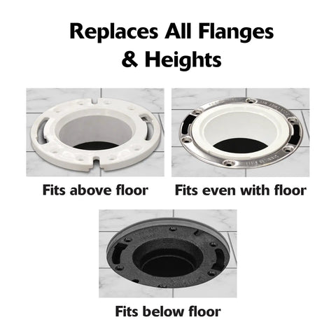 No Wax No Mess Toilet Seal With Hardware Universal Fit For All Flanges And Floor Heights Easy Install Leak Proof Repositionable