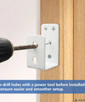 Installing Two Pack Heavy Duty Beefy 2x4 U Bracket Door Brace Reinforcement Plates With Screws Wall Mount Security Bar Holder