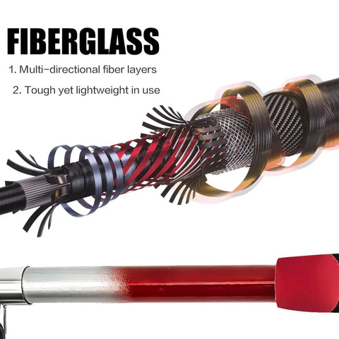 Fiberglass design of Fly Rod And Reel Combo For Travel And All Terrain Fishing With Telescopic Rod Easy Carry Case And Multipurpose Kit